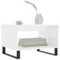 vidaXL Tavolino da Salotto Bianco Lucido 60x50x40 cm Legno Multistrato