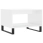 vidaXL Tavolino da Salotto Bianco Lucido 60x50x40 cm Legno Multistrato