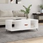 vidaXL Tavolino da Salotto Bianco Lucido 102x50x40cm Legno Multistrato