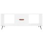 vidaXL Tavolino da Salotto Bianco Lucido 102x50x40cm Legno Multistrato
