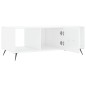 vidaXL Tavolino da Salotto Bianco Lucido 102x50x40cm Legno Multistrato
