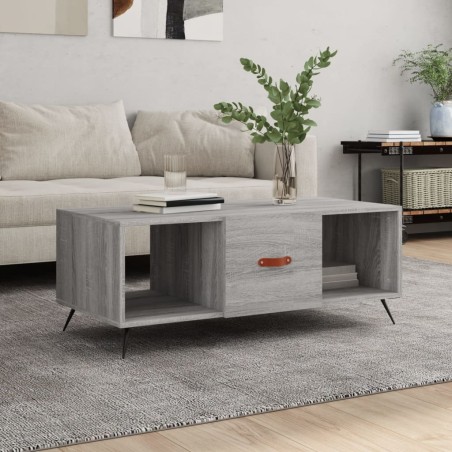 vidaXL Tavolino da Salotto Grigio Sonoma 102x50x40cm Legno Multistrato