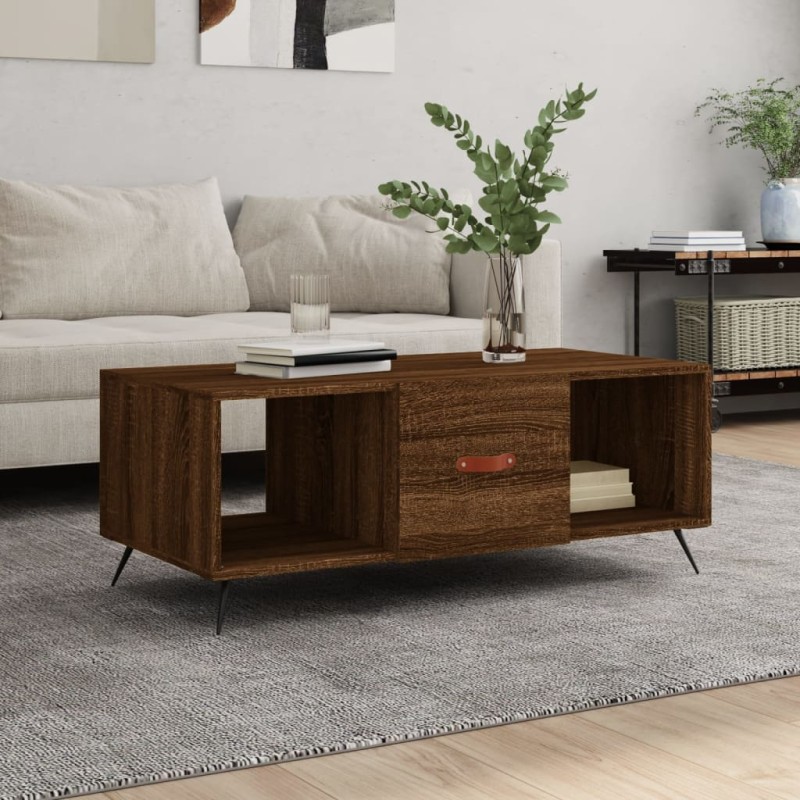 vidaXL Tavolino Salotto Rovere Marrone 102x50x40 cm Legno Multistrato