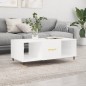 vidaXL Tavolino da Salotto Bianco Lucido 102x50x40cm Legno Multistrato
