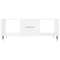 vidaXL Tavolino da Salotto Bianco Lucido 102x50x40cm Legno Multistrato