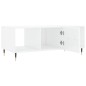 vidaXL Tavolino da Salotto Bianco Lucido 102x50x40cm Legno Multistrato