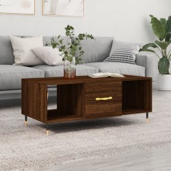 vidaXL Tavolino Salotto Rovere Marrone 102x50x40 cm Legno Multistrato