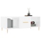 vidaXL Tavolino da Salotto Bianco Lucido 102x50x40cm Legno Multistrato