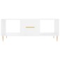 vidaXL Tavolino da Salotto Bianco Lucido 102x50x40cm Legno Multistrato