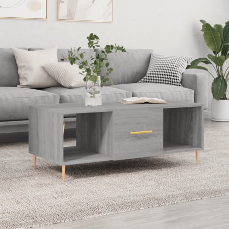 vidaXL Tavolino da Salotto Grigio Sonoma 102x50x40cm Legno Multistrato