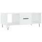 vidaXL Tavolino da Salotto Bianco Lucido 102x50x40cm Legno Multistrato