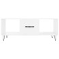 vidaXL Tavolino da Salotto Bianco Lucido 102x50x40cm Legno Multistrato