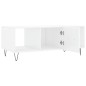 vidaXL Tavolino da Salotto Bianco Lucido 102x50x40cm Legno Multistrato