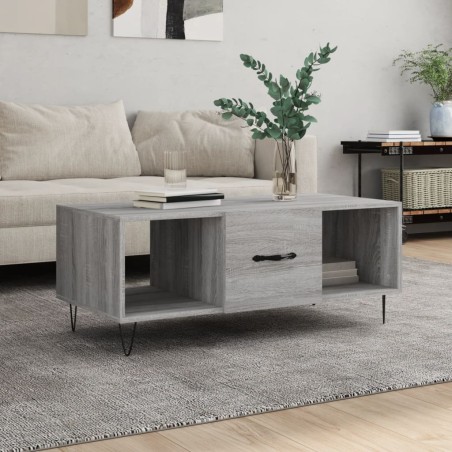 vidaXL Tavolino da Salotto Grigio Sonoma 102x50x40cm Legno Multistrato