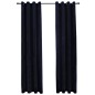 Tende Oscuranti con Anelli 2 pz Nere in Velluto 140x225 cm Tende Oscuranti con Anelli 2 pz Nere in Velluto 140x225 cm