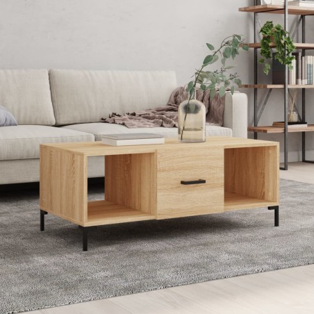 vidaXL Tavolino da Salotto Rovere Sonoma 102x50x40cm Legno Multistrato