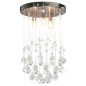 Lampadario Perle di Cristallo a Sfera Argento 3 Lampadine G9 Lampadario Perle di Cristallo a Sfera Argento 3 Lampadine G9