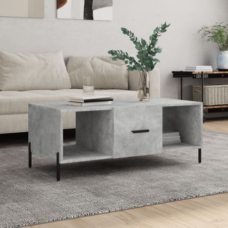 vidaXL Tavolino Salotto Grigio Cemento 102x50x40 cm Legno Multistrato