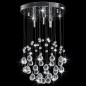 Lampadario Perle di Cristallo a Sfera Argento 3 Lampadine G9 Lampadario Perle di Cristallo a Sfera Argento 3 Lampadine G9