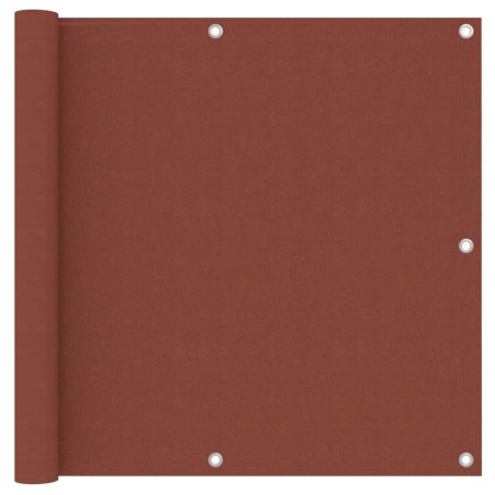 Paravento da Balcone Terracotta 90x500 cm Tessuto Oxford