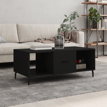 vidaXL Tavolino da Salotto Nero 102x50x40 cm in Legno Multistrato