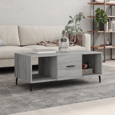 vidaXL Tavolino da Salotto Grigio Sonoma 102x50x40cm Legno Multistrato