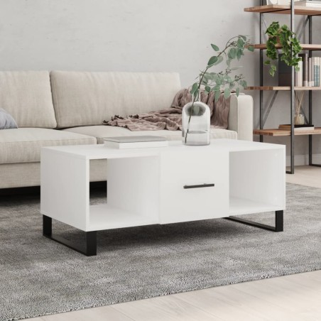 vidaXL Tavolino da Salotto Bianco 102x50x40 cm in Legno Multistrato