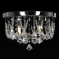 Lampadario Perle di Cristallo Argento Rotondo 4 Lampadine G9 Lampadario Perle di Cristallo Argento Rotondo 4 Lampadine G9