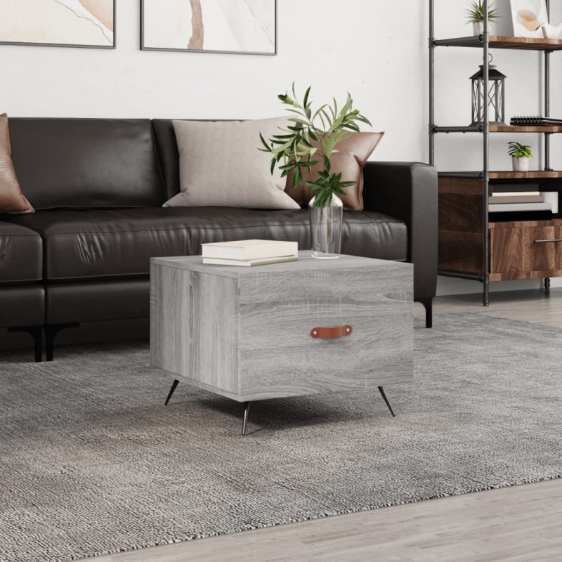 vidaXL Tavolino da Salotto Grigio Sonoma 50x50x40 cm Legno Multistrato
