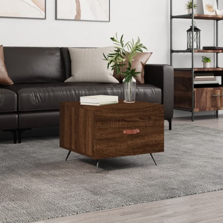 vidaXL Tavolino da Salotto Rovere Marrone 50x50x40cm Legno Multistrato