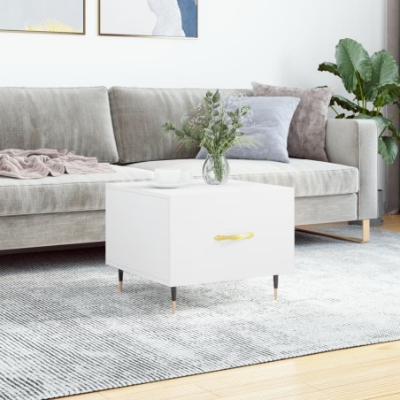 vidaXL Tavolino da Salotto Bianco 50x50x40 cm in Legno Multistrato