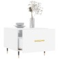 vidaXL Tavolino da Salotto Bianco Lucido 50x50x40 cm Legno Multistrato