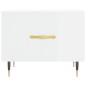 vidaXL Tavolino da Salotto Bianco Lucido 50x50x40 cm Legno Multistrato