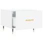 vidaXL Tavolino da Salotto Bianco Lucido 50x50x40 cm Legno Multistrato