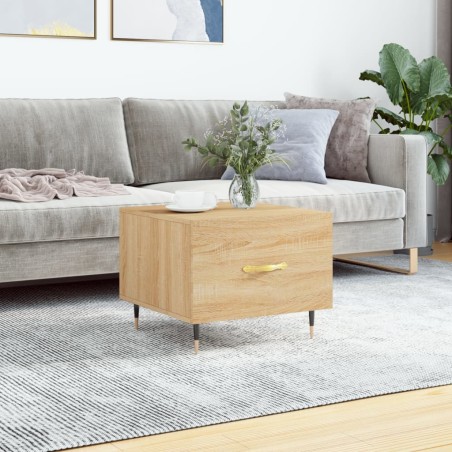 vidaXL Tavolino da Salotto Rovere Sonoma 50x50x40 cm Legno Multistrato