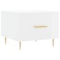 vidaXL Tavolino da Salotto Bianco Lucido 50x50x40 cm Legno Multistrato