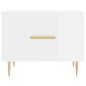vidaXL Tavolino da Salotto Bianco Lucido 50x50x40 cm Legno Multistrato