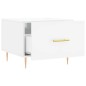vidaXL Tavolino da Salotto Bianco Lucido 50x50x40 cm Legno Multistrato