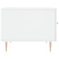 vidaXL Tavolino da Salotto Bianco Lucido 50x50x40 cm Legno Multistrato