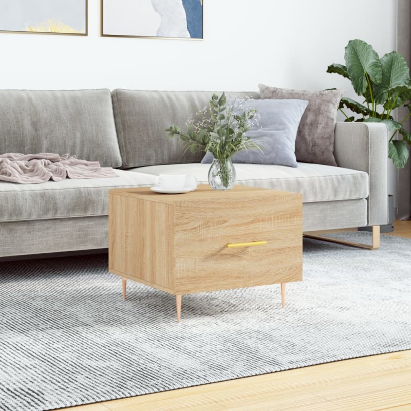 vidaXL Tavolino da Salotto Rovere Sonoma 50x50x40 cm Legno Multistrato