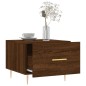 vidaXL Tavolino da Salotto Rovere Marrone 50x50x40cm Legno Multistrato