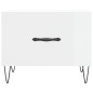 vidaXL Tavolino da Salotto Bianco Lucido 50x50x40 cm Legno Multistrato