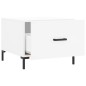 vidaXL Tavolino da Salotto Bianco 50x50x40 cm in Legno Multistrato