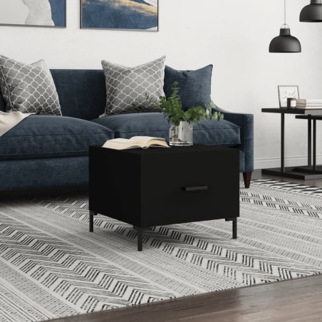 vidaXL Tavolino da Salotto Nero 50x50x40 cm in Legno Multistrato
