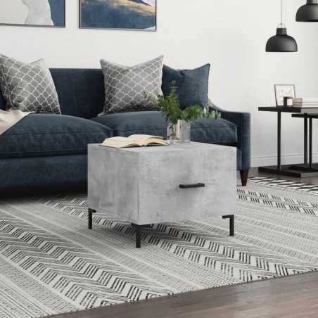 vidaXL Tavolino Salotto Grigio Cemento 50x50x40 cm Legno Multistrato