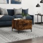 vidaXL Tavolino da Salotto Rovere Fumo 50x50x40 cm Legno Multistrato