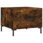vidaXL Tavolino da Salotto Rovere Fumo 50x50x40 cm Legno Multistrato