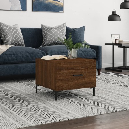 vidaXL Tavolino da Salotto Rovere Marrone 50x50x40cm Legno Multistrato