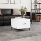 vidaXL Tavolino da Salotto Bianco Lucido 50x50x40 cm Legno Multistrato