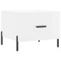 vidaXL Tavolino da Salotto Bianco Lucido 50x50x40 cm Legno Multistrato